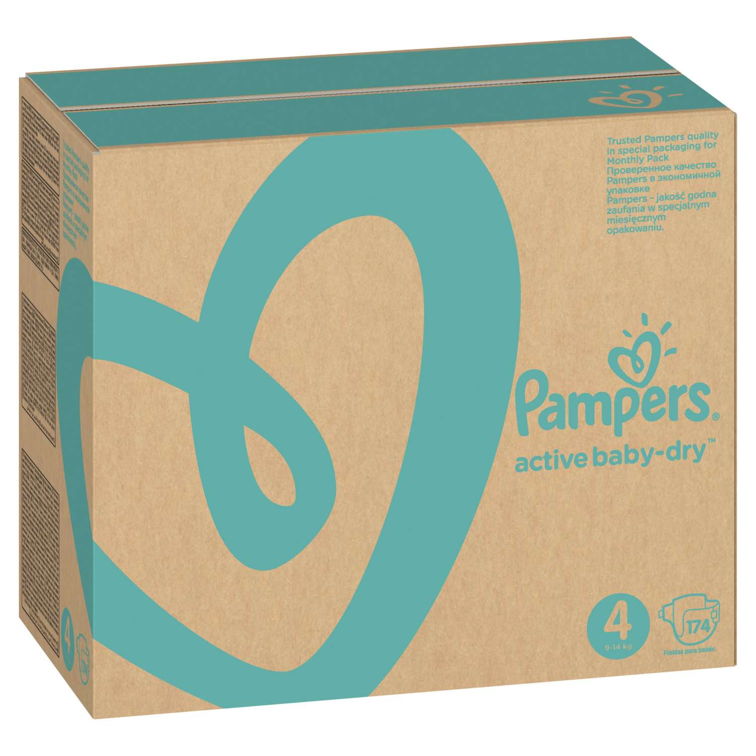 pampers 4 active baby 174 szt