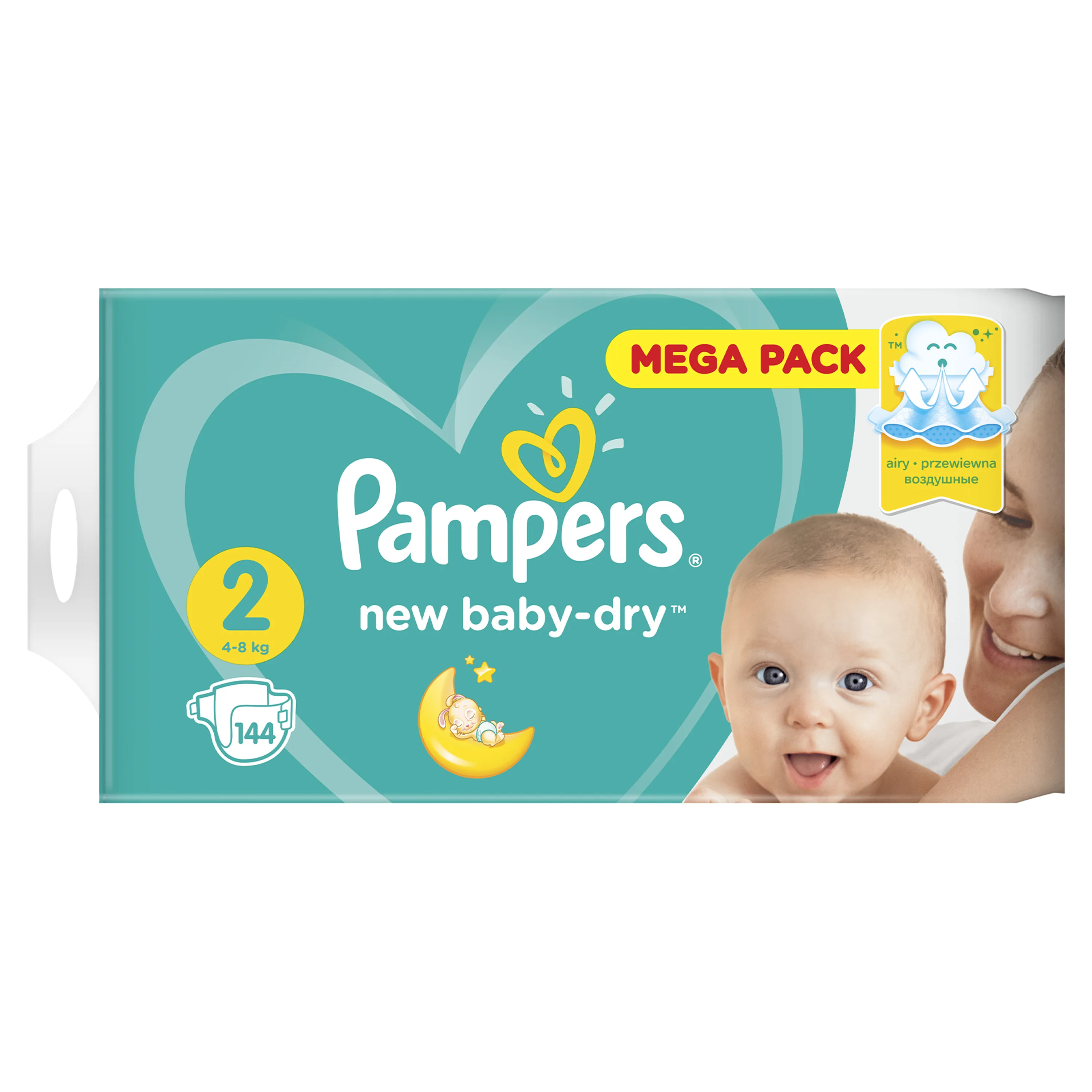 pieluchy pampers baby dry 2 144 sztuk