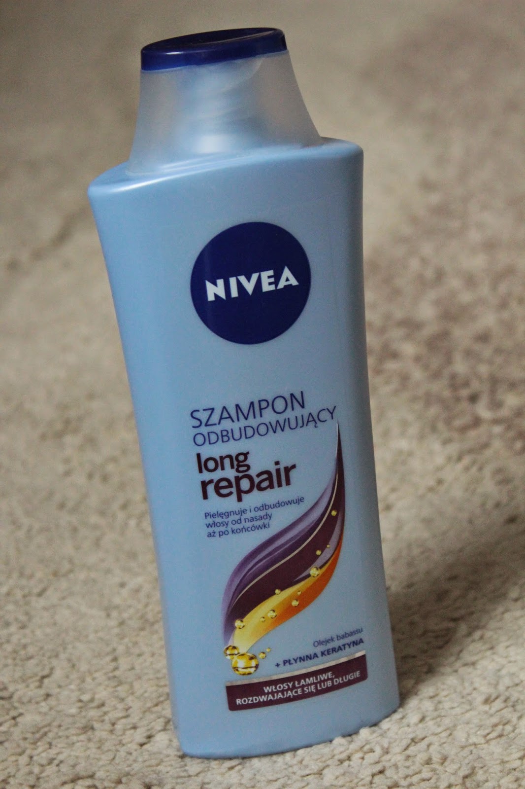 nivea long hair repair szampon silikony