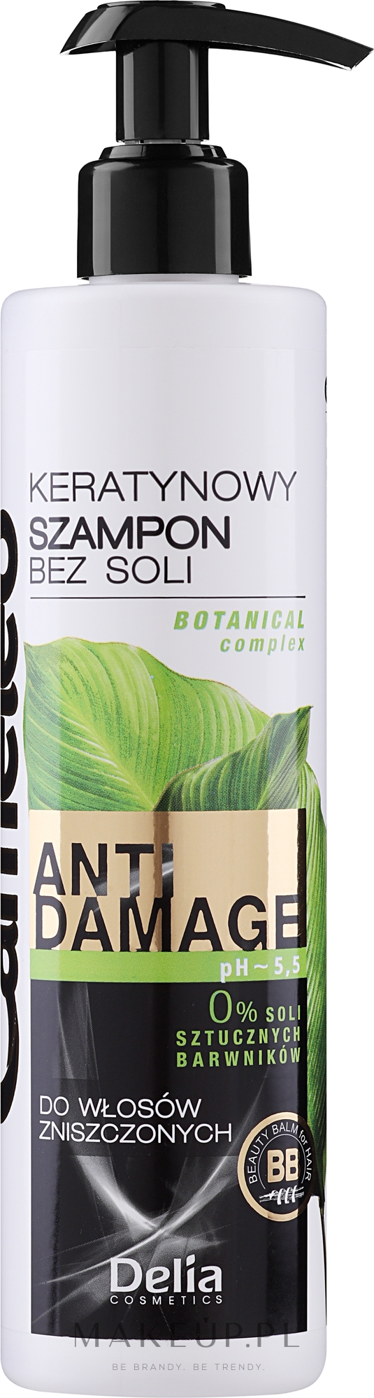 zestaw szampon keratynowy do włosów zniszczonych delia cosmetics cameleo bb