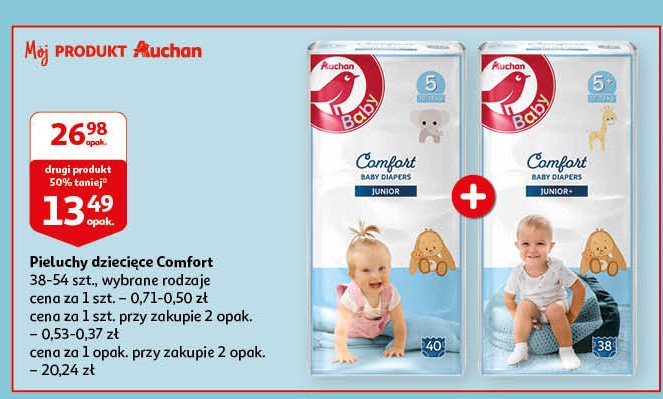 pieluchy baby comfort auchan rozm.4