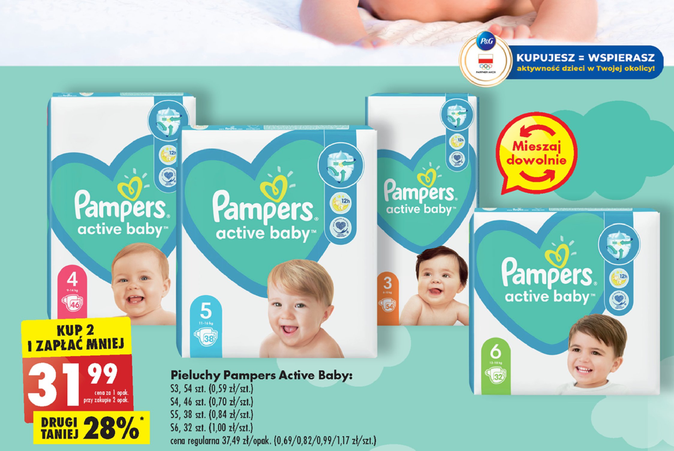 promocja pieluchy pampers 6