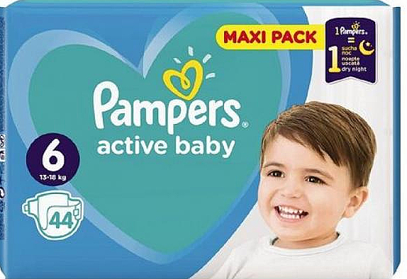 pieluszki pampers active baby dry 6 44szt