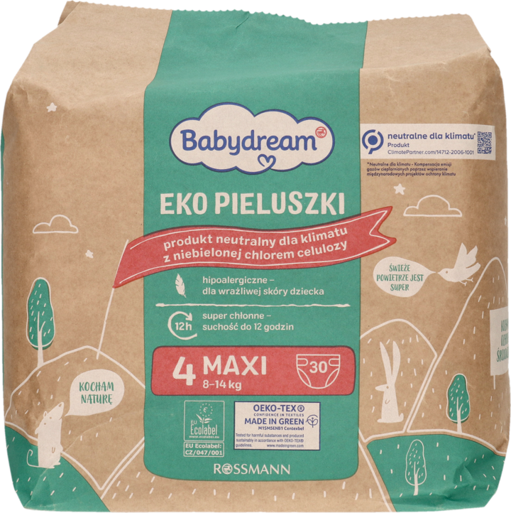 rossmann babydream pieluchy 4 maxi 8-14 kg