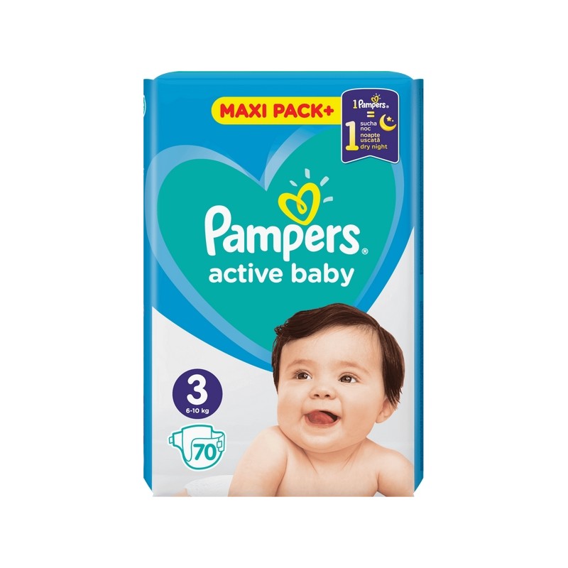 pieluchy pampers active baby 3 70 szt