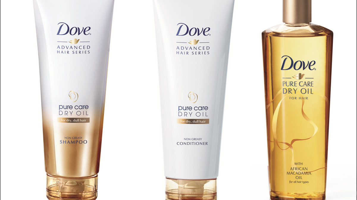 szampon do włosów dove pure care dry oil