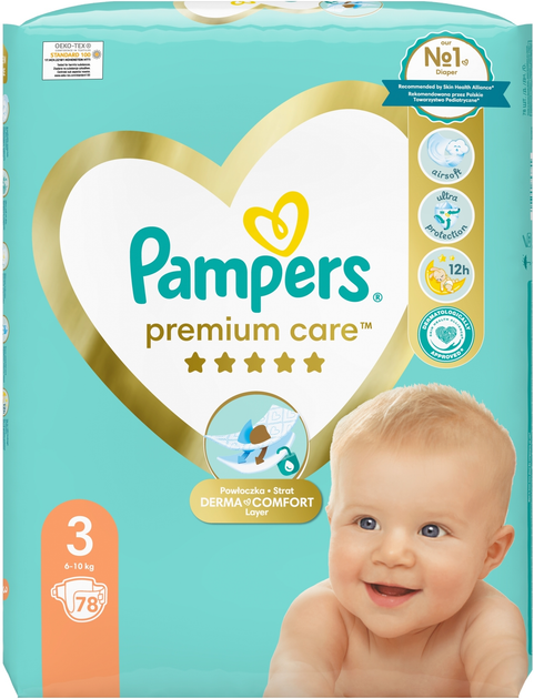 10 sztuk pampers premium care rozmiary