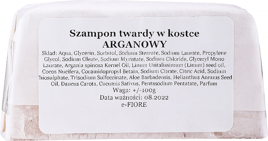 efiore szampon twardy w kostce argan