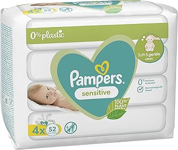 pampers sensitive chusteczki nawilżane 4x56 sztuk