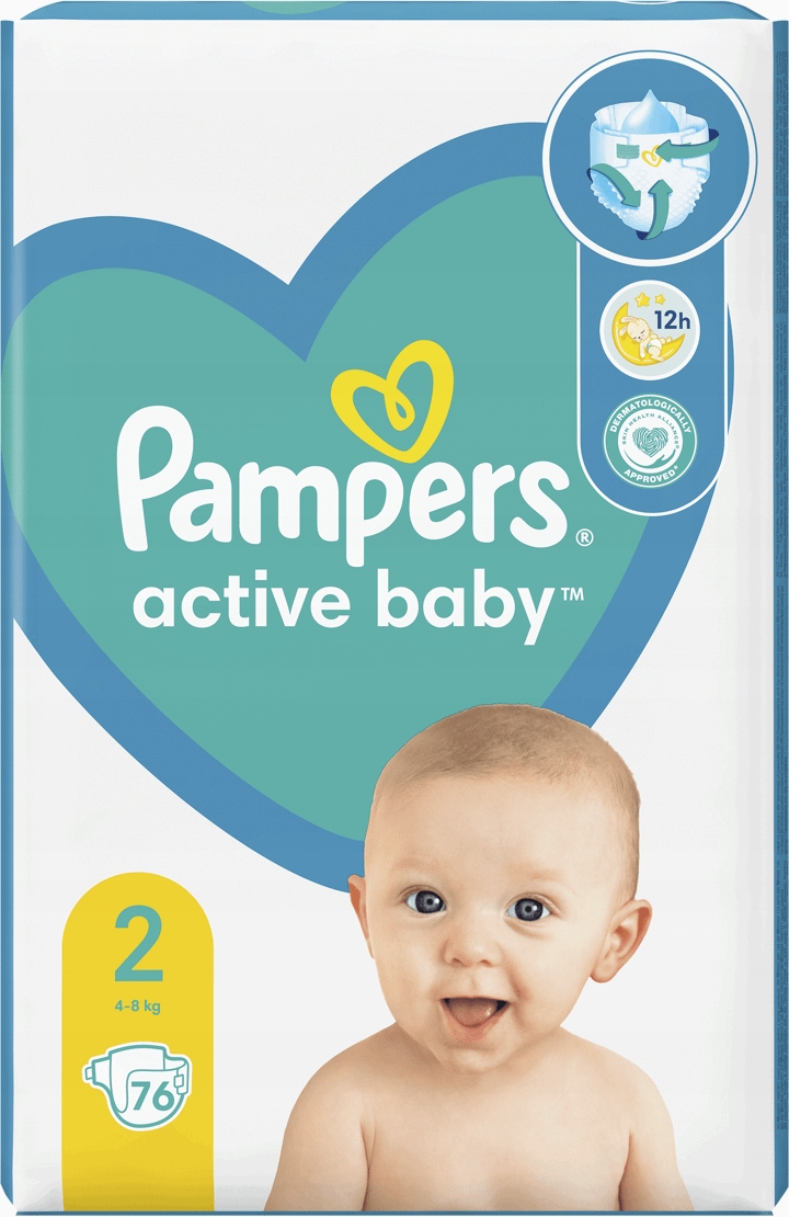 pampers new baby pieluchy rozmiar 2 mini 3-6kg 3x76 sztuk