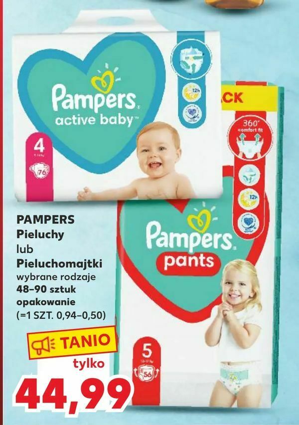 pieluchomajtki pampers 5 kaufland