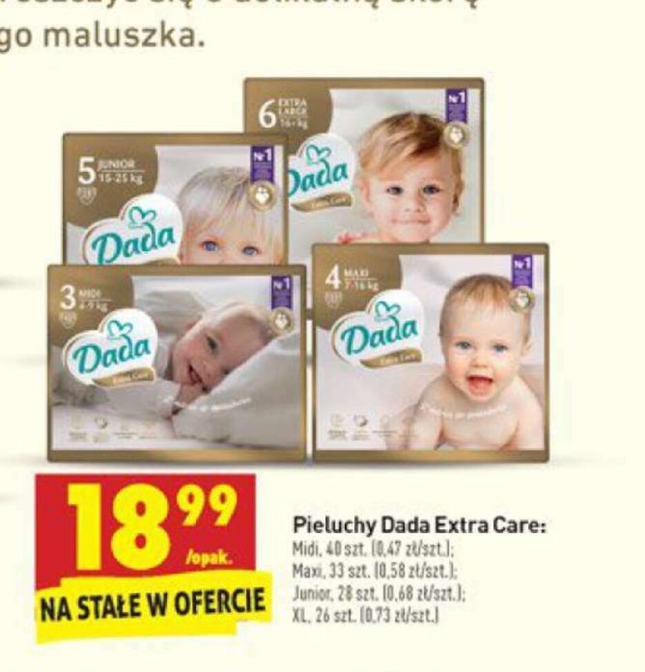 pieluchy dada kiedy promocja