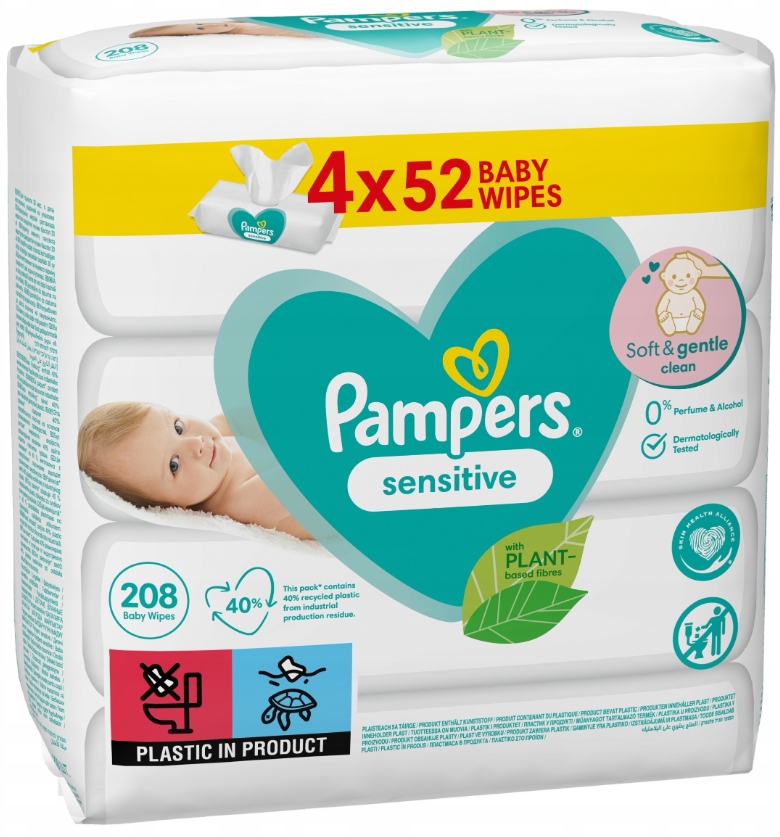 chusteczki pampers.sensitive 4x52