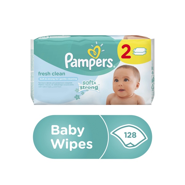 pampers fresh clean 2x64