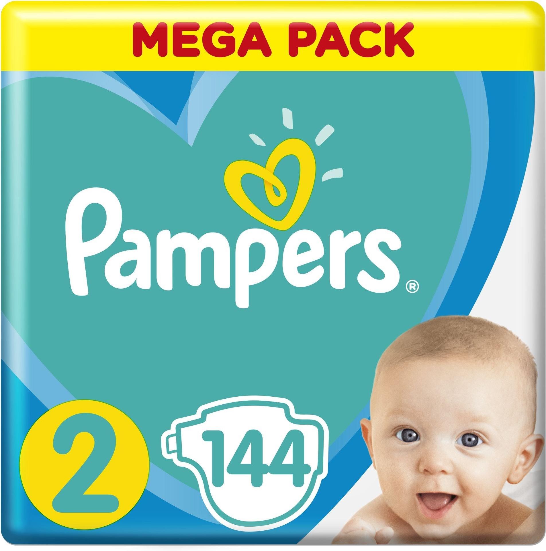 piel pampers 2 box mini 144 mega pack