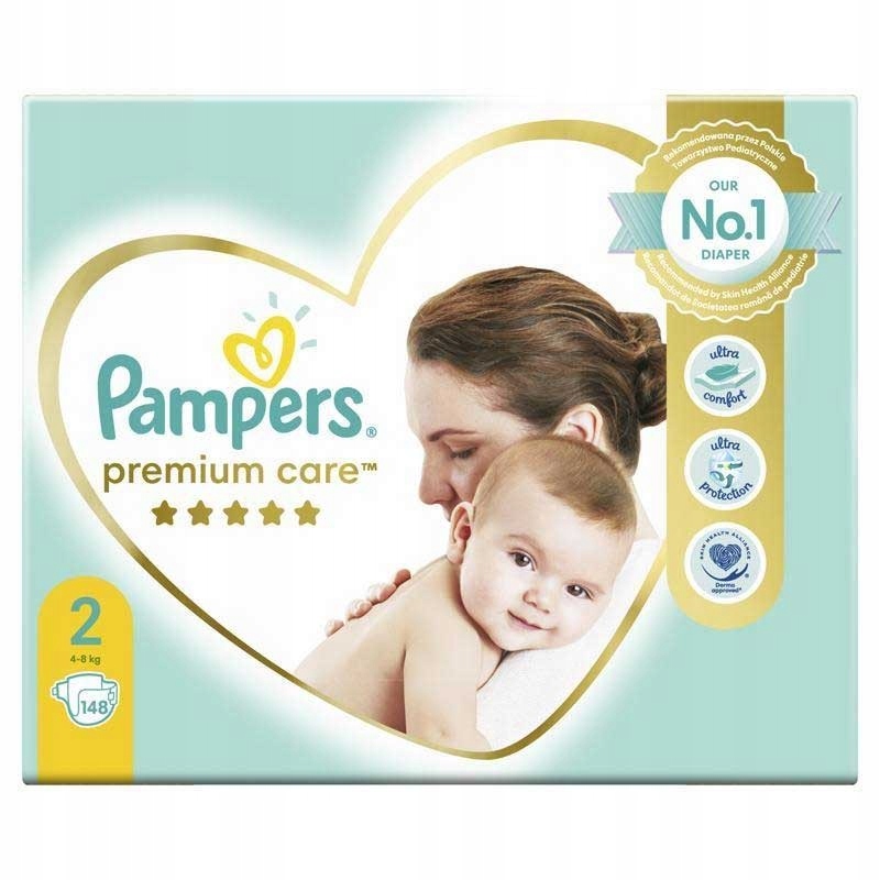 pampers 148 sztuk rozmiar 2