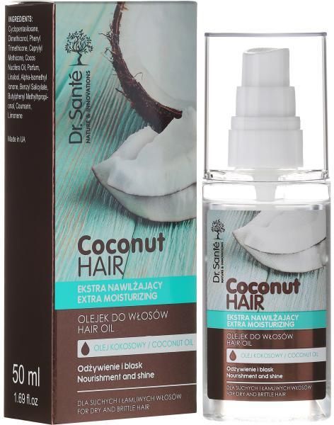 dr sante coconut olejek do włosów z olejem kokosowym 50ml