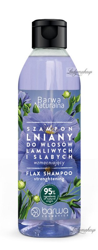 barwa naturalna wzmacniający szampon lniany