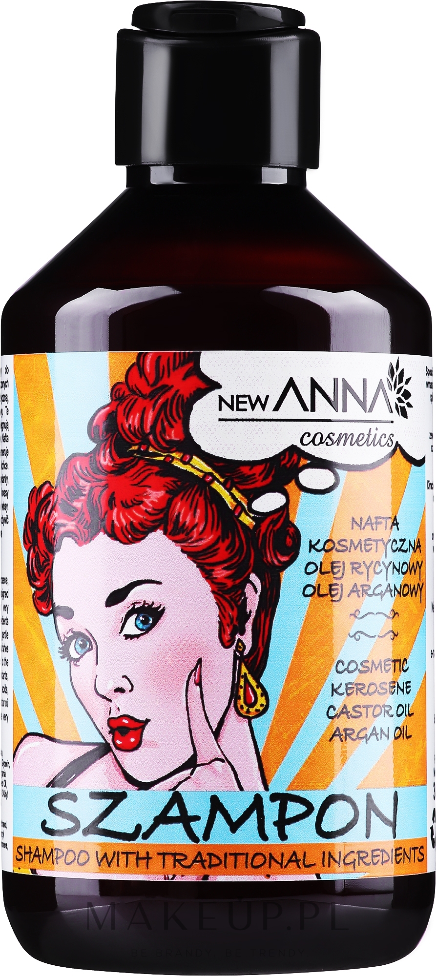 szampon z naftą kosmetyczną i z ekstraktami new anna