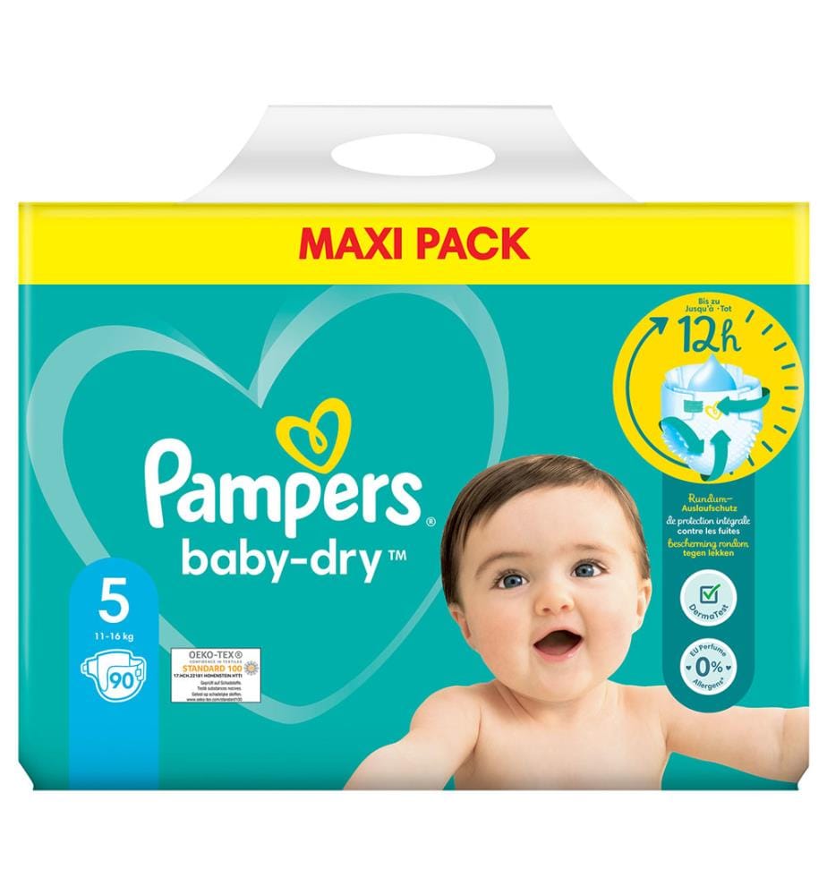 pampers baby dry 5 90