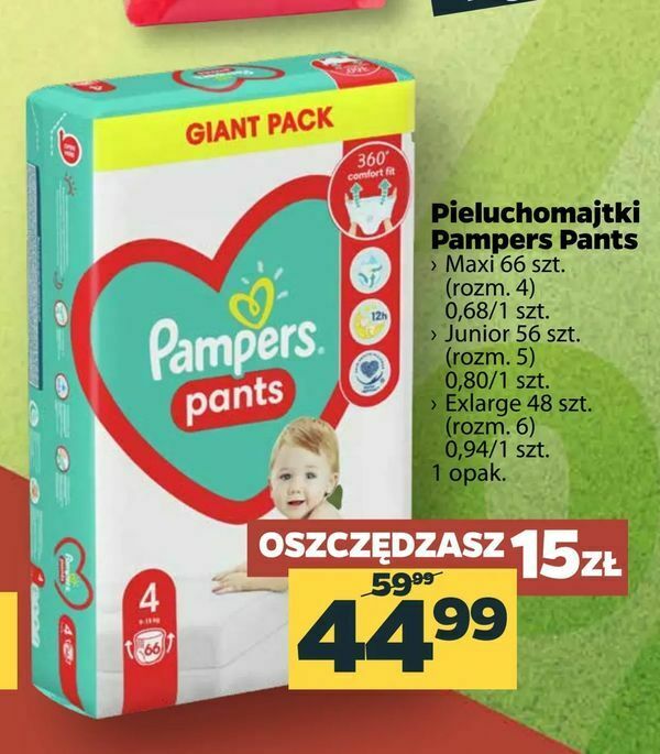 pieluchomajtki pampers 5 promocja