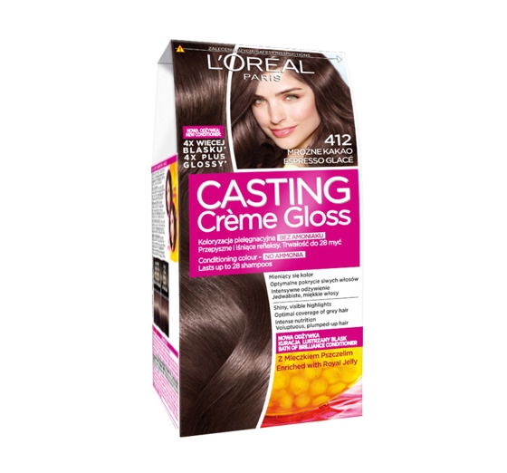 loreal casting creme gloss szampon koloryzujący 412 mroźne kakao ceneo