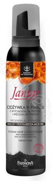 jantar odżywka w piance z wyciągiem z bursztynu do włosów