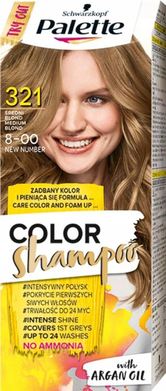 szampon koloryzujący palette średni blond efekty