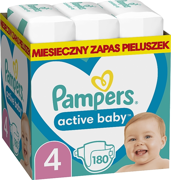 pampers active baby-dry pieluszki 4+ 120