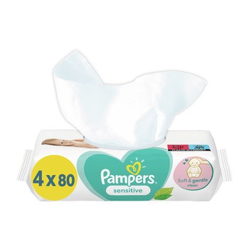 pampers sensitive chustecyki 4x64