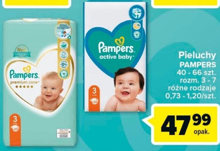 pieluchy pampers w carrefour promocja