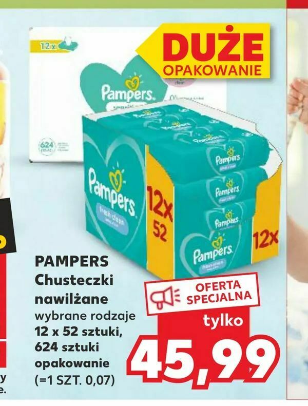 chusteczki nawilżane pampers kaufland