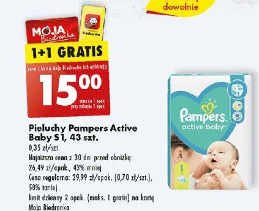 pampers active baby 1 biedronka gazetka 2019