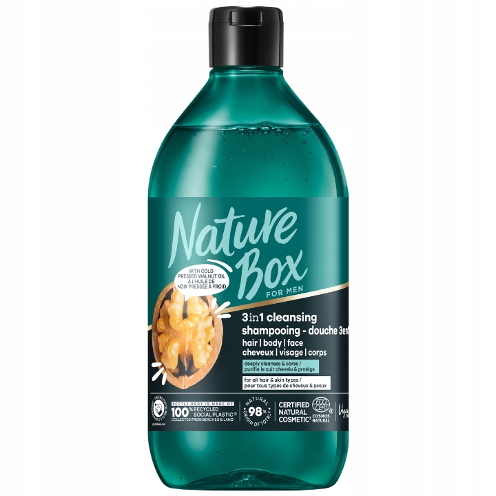 nature box szampon niebieski