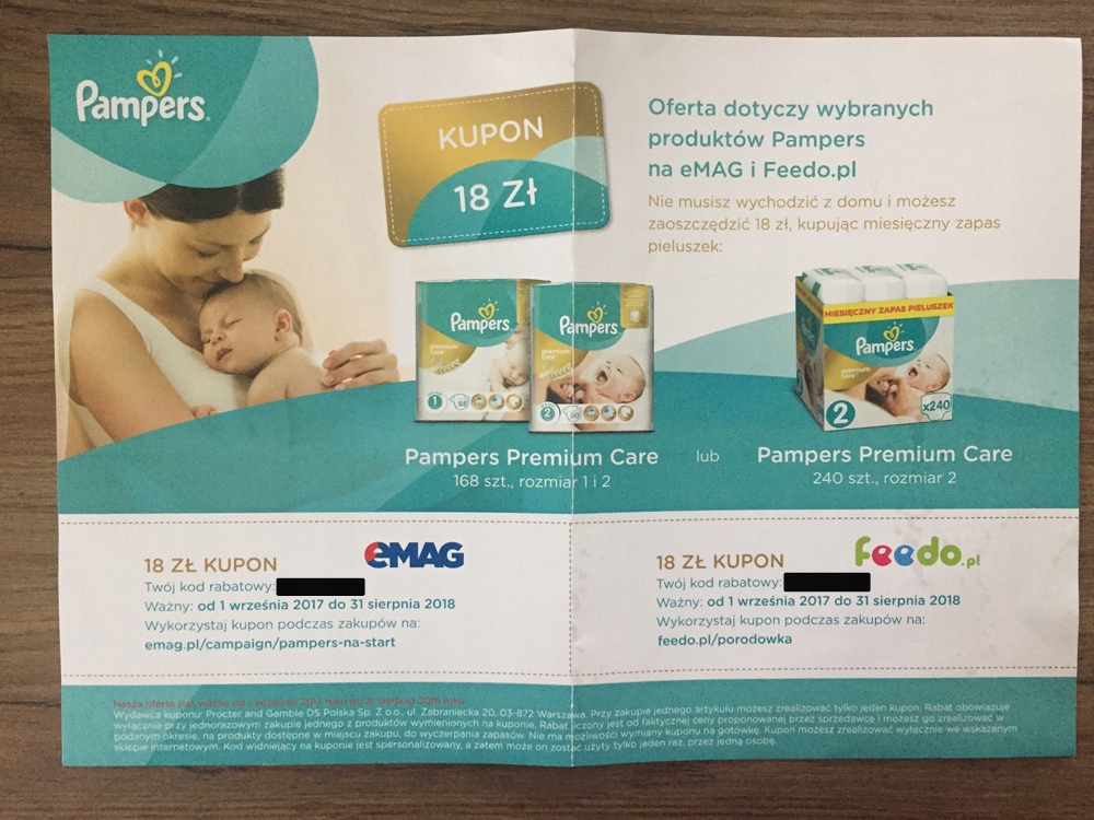 pampers kod promocyjny