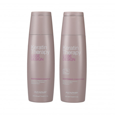 alfaparf lisse design keratin therapy zestaw szampon 250ml odżywka 250ml