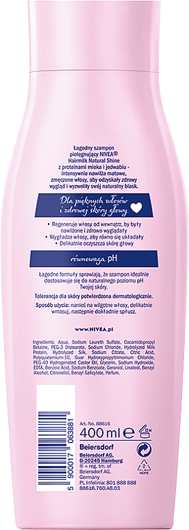 nivea baby szampon nadający połysk z proteinami jedwabiu