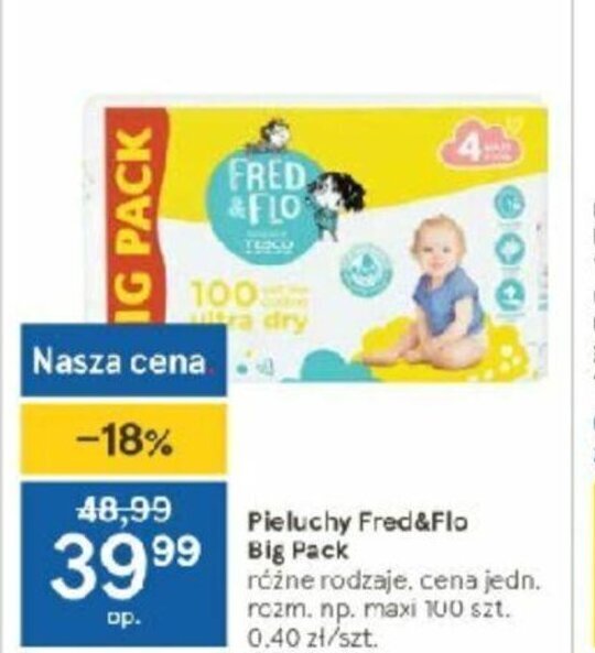 tesco pieluchy fred&flo