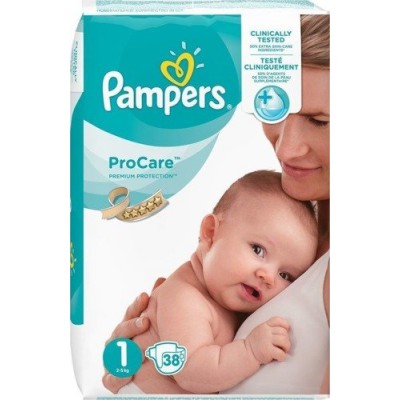 pampers procare pieluchy rozmiar 0 1-2 5kg 38 sztuk