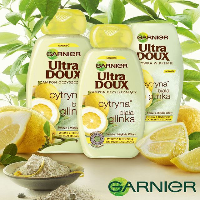 szampon garnier ultra doux cytryna i biała glinka