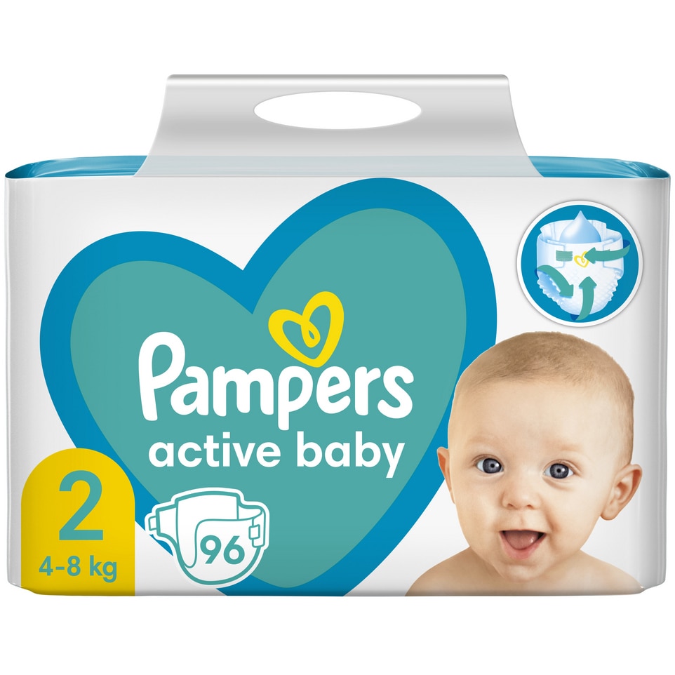 pampers active baby 4+ 96