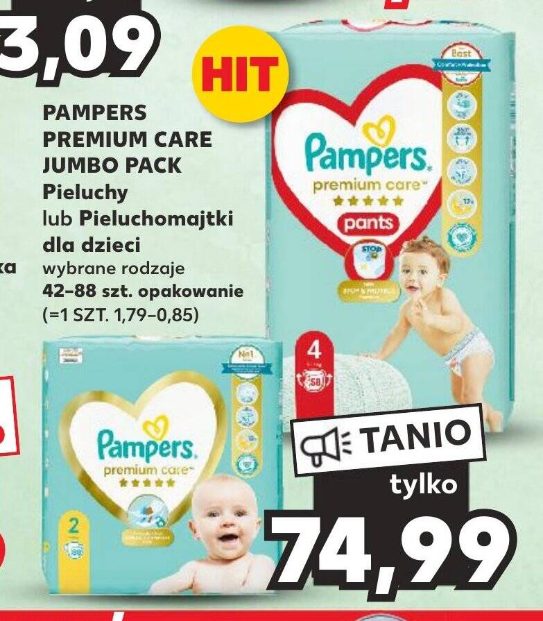 kaufland pampers premium care 1 88 szt