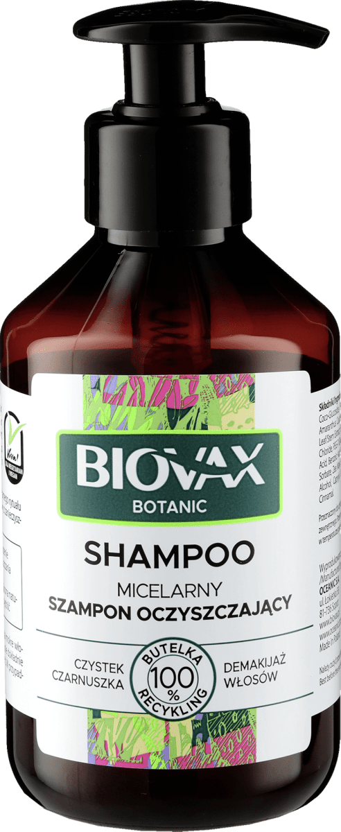 lbiotica biovax botanic szampon micelarny czystek i czarnuszka