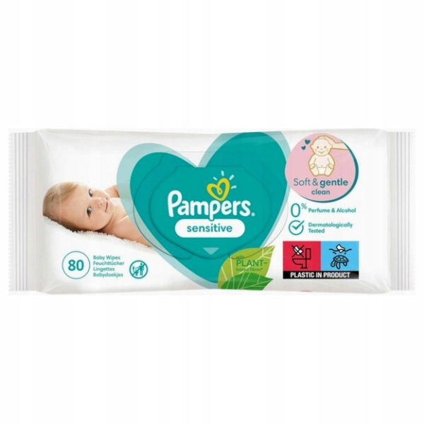 chusteczki pampers sensitive z zamknięciem