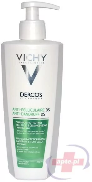 vichy dercos szampon przeciwłupieżowy do włosów suchych 390ml