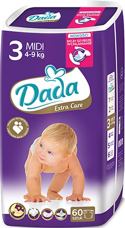 pieluchy dada premium 3 60 szt