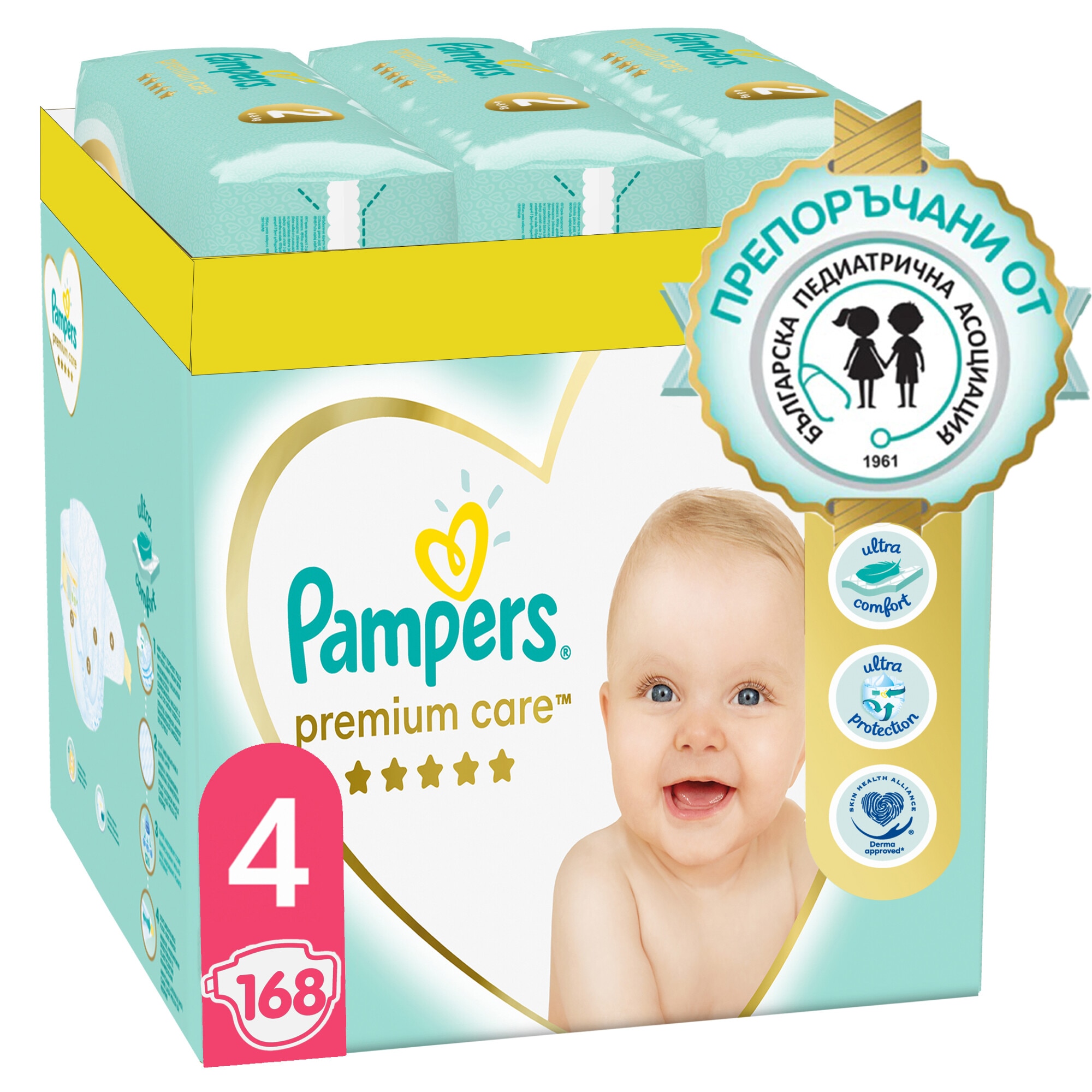 pampers 4 premium care 168