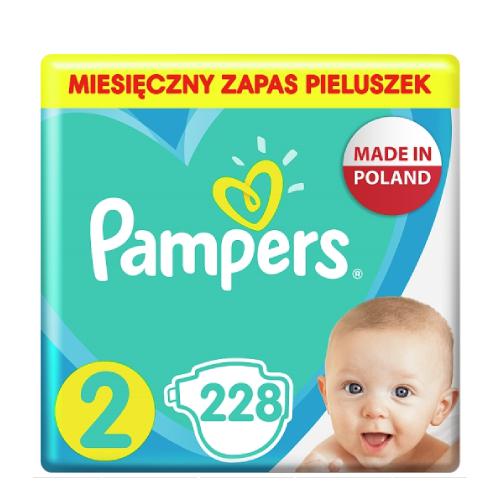 pampers new baby-dry rozmiar 2 mini 228 pieluszek