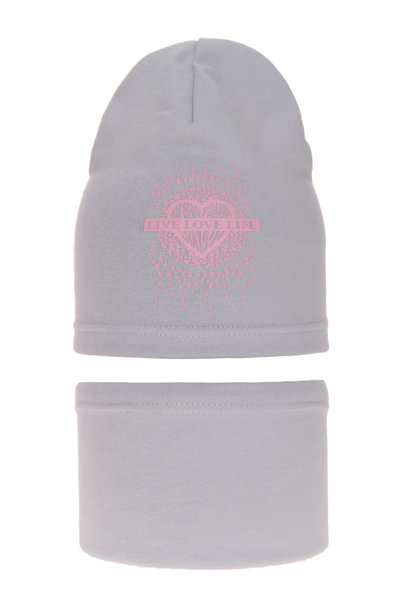 Childrens cotton spring hat grey