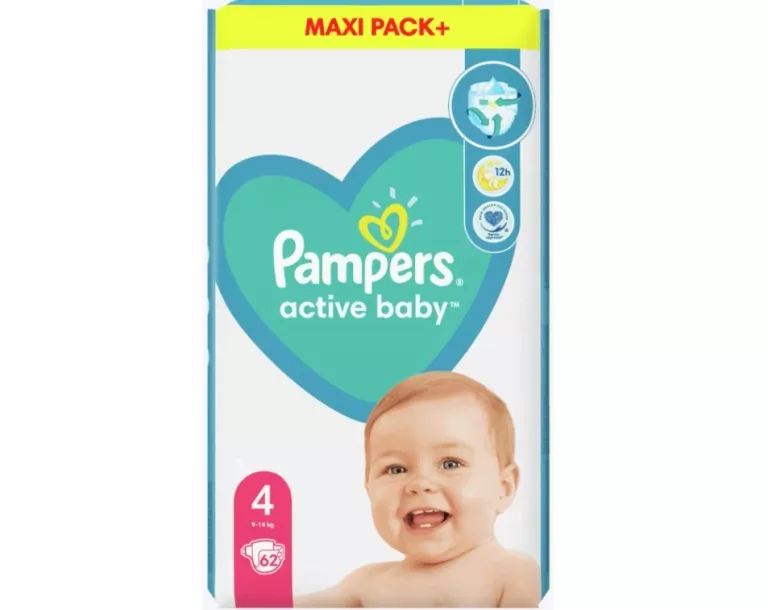 pampers active baby 62 szt